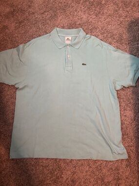 Lacoste Men’s Light Blue Polo with Crocodile Logo